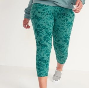 Old Navy Green Teal High Rise Crop Leggings 3X